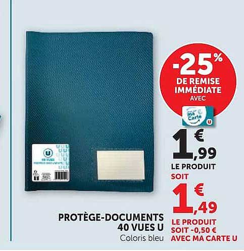 PROTÈGE-DOCUMENTS 40 VUES U