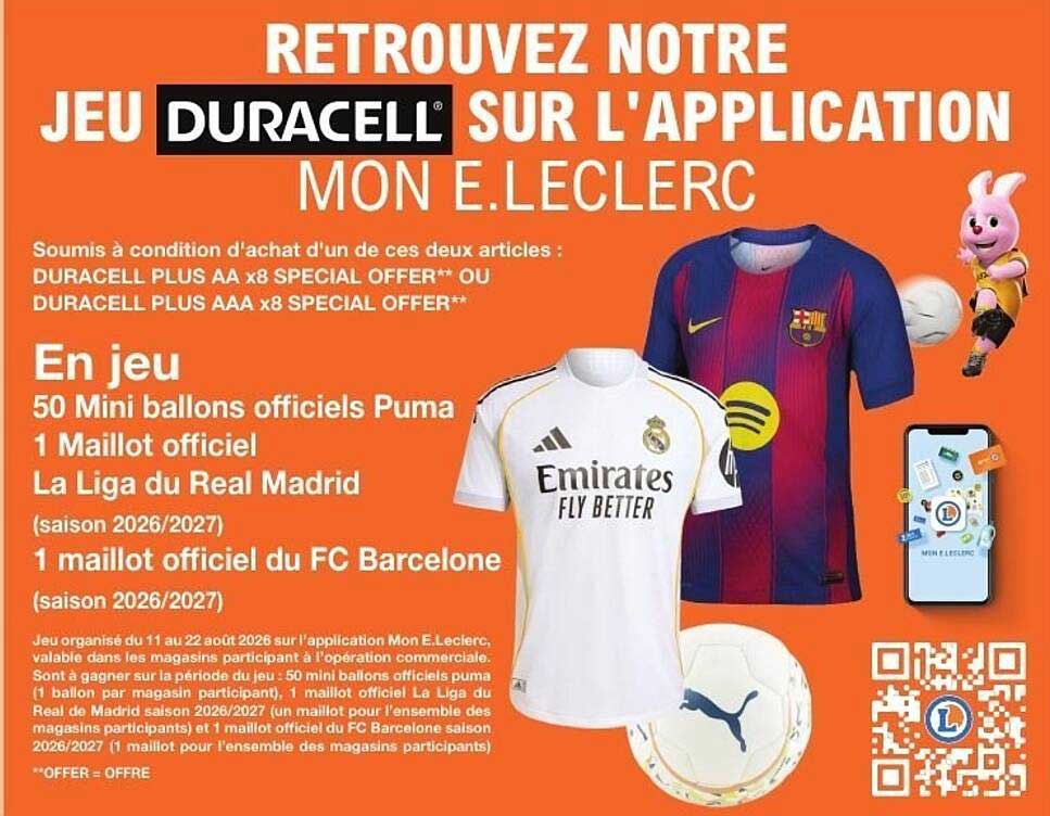 RETROUVEZ NOTRE JEU DURACELL SUR L'APPLICATION MON E.LECLERC