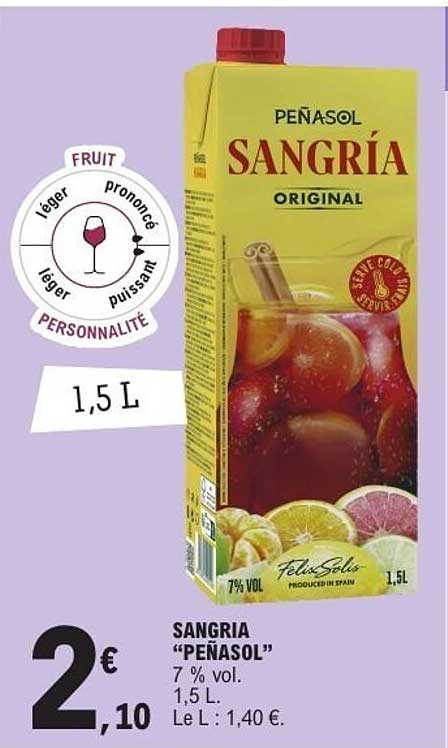 SANGRIA “PEÑASOL” 7 % vol. 1,5 L