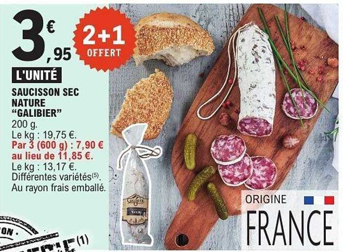 SAUCISSON SEC NATURE “GALIBIER”