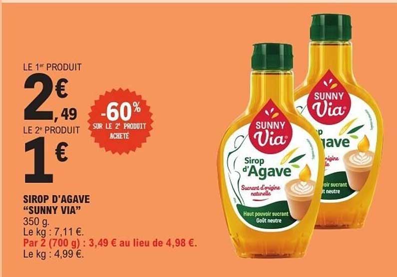SIROP D'AGAVE “SUNNY VIA”