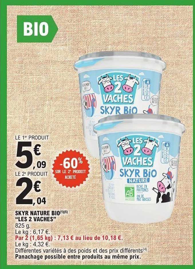SKYR NATURE BIO "LES 2 VACHES"