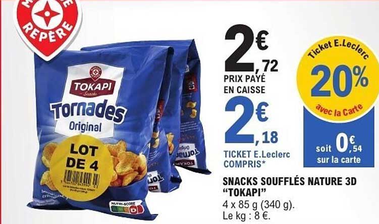 SNACKS SOUFFLÉS NATURE 3D “TOKAPI”