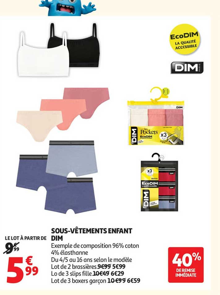 SOUS-VÊTEMENTS ENFANT DIM
