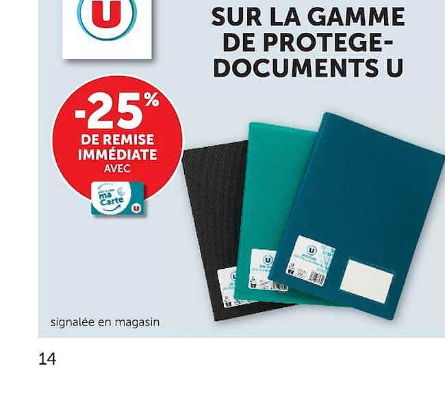 SUR LA GAMME DE PROTEGE-DOCUMENTS U