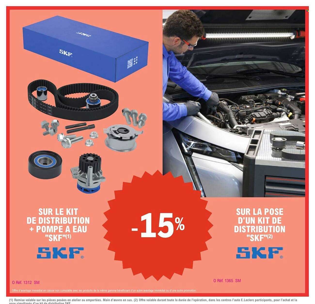 SUR LE KIT DE DISTRIBUTION + POMPE A EAU "SKF"