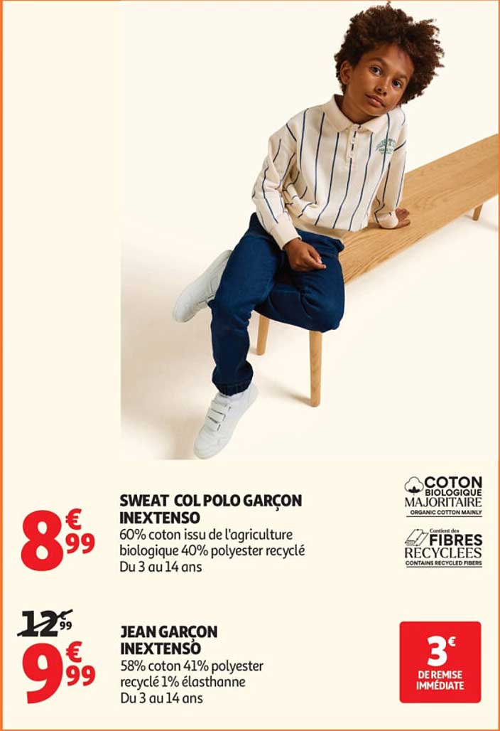 SWEAT COL POLO GARÇON INEXTENSO