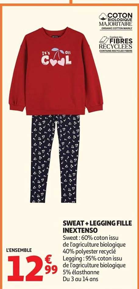 SWEAT + LEGGING FILLE INEXTENSO