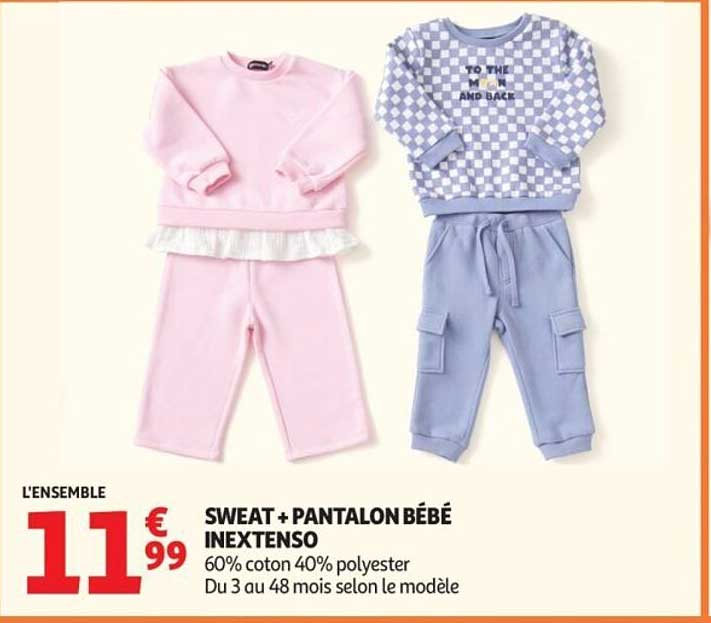 SWEAT + PANTALON BÉBÉ INEXTENSO