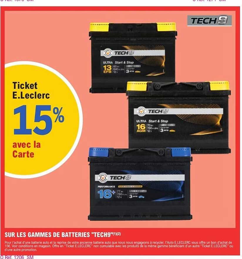 Ticket E.Leclerc 15% avec la Carte