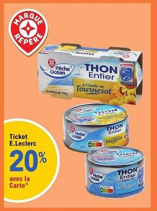 Ticket E.Leclerc 20% avec la Carte*