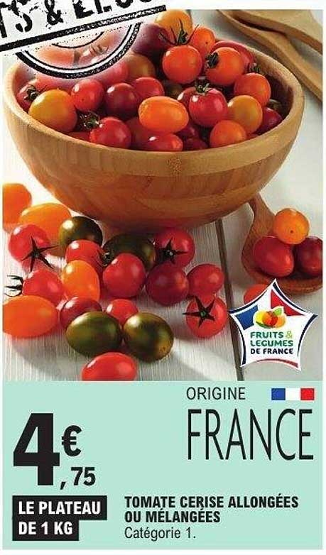 TOMATE CERISE ALLONGÉES OU MÉLANGÉES