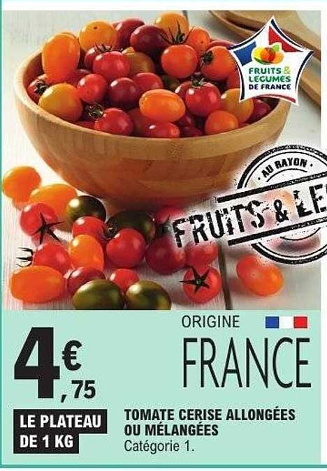 TOMATE CERISE ALLONGÉES OU MÉLANGÉES