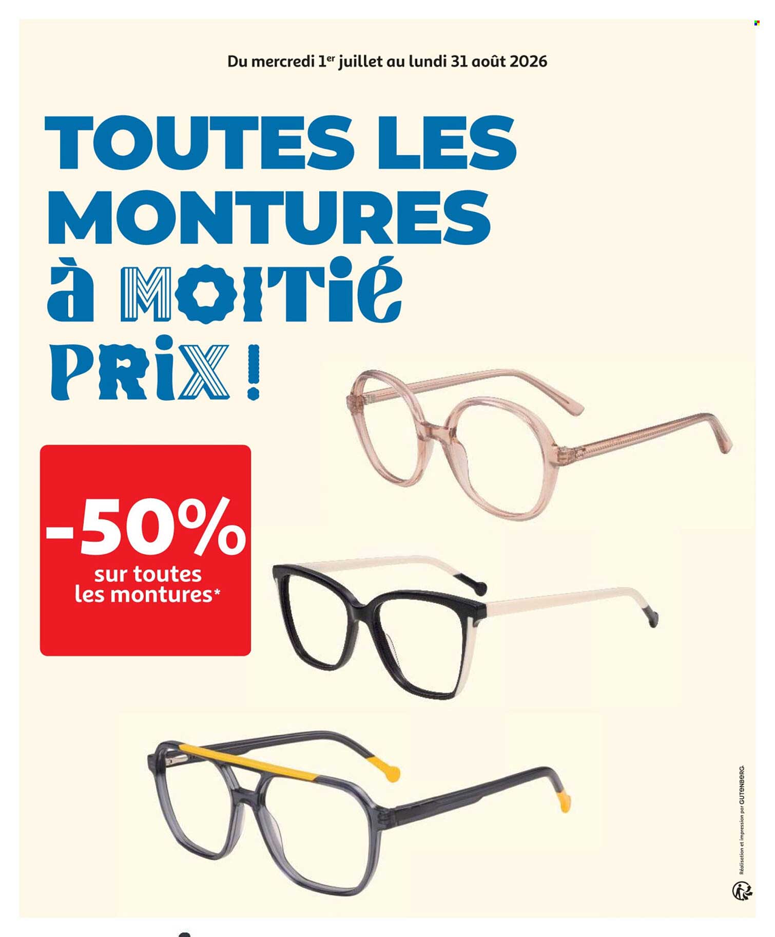 TOUTES LES MONTURES à MOITié PRIX !