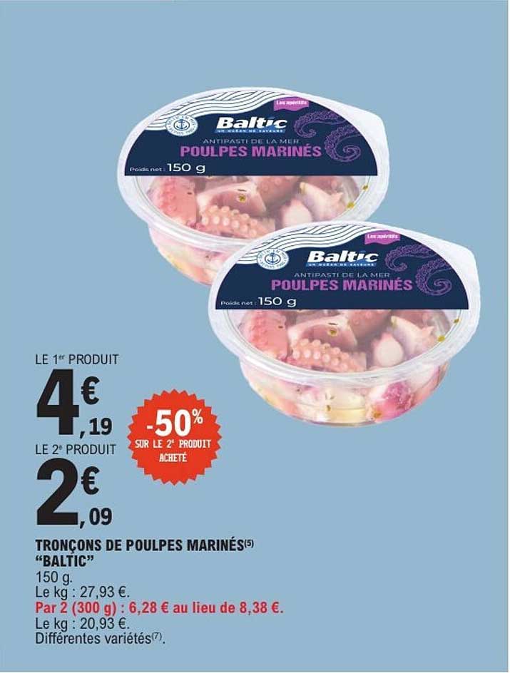 TRONÇONS DE POULPES MARINÉS “BALTIC”