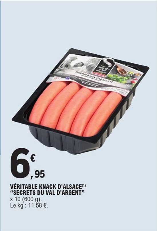 VÉRITABLE KNACK D'ALSACE(1) “SECRETS DU VAL D'ARGENT” x 10 (600 g)