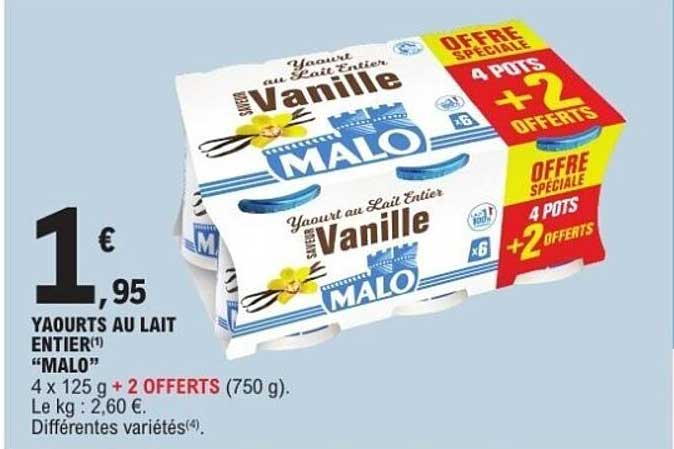 YAOURTS AU LAIT ENTIER "MALO"