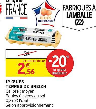 12 Œufs TERRES DE BREIZH