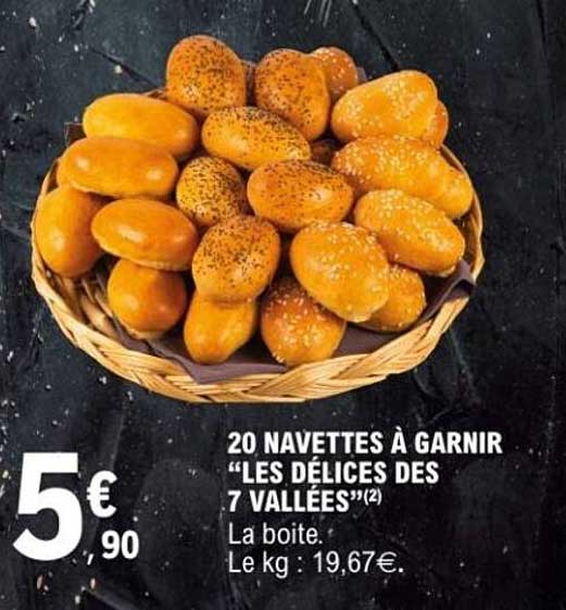 20 NAVETTES À GARNIR "LES DÉLICES DES 7 VALLÉES"