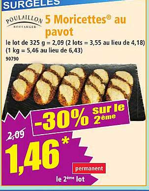5 Moricettes® au pavot