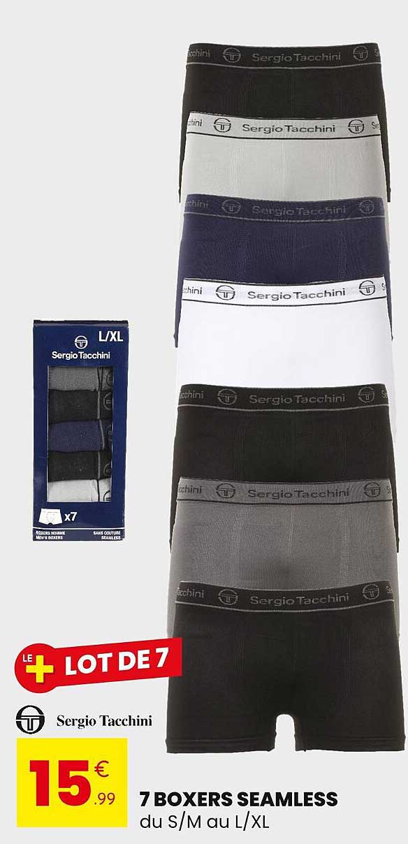 7 BOXERS SEAMLESS du S/M au L/XL