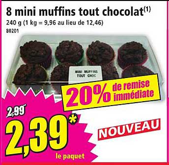 8 mini muffins tout chocolat