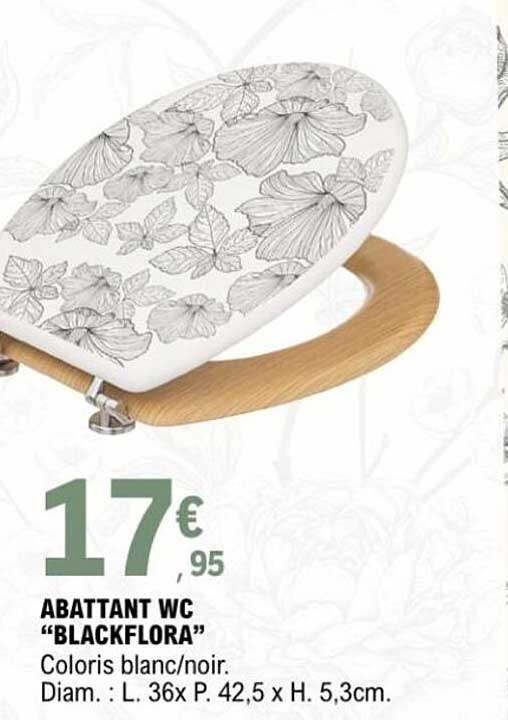 ABATTANT WC "BLACKFLORA"