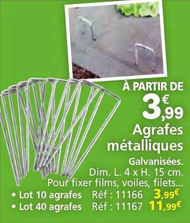 Agrafes métalliques
