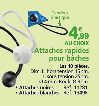 Attaches rapides pour bâches