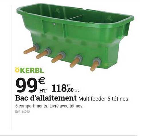 Bac d'allaitement Multifeeder 5 tétines