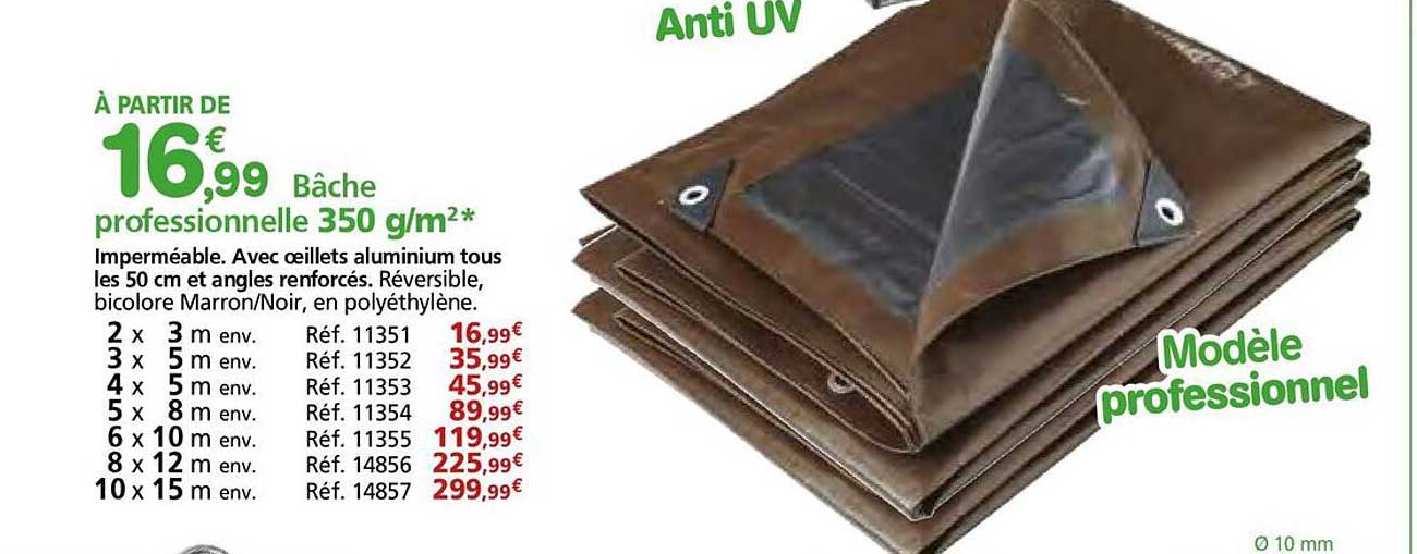 Bâche professionnelle 350 g/m²