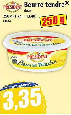 Beurre tendre doux