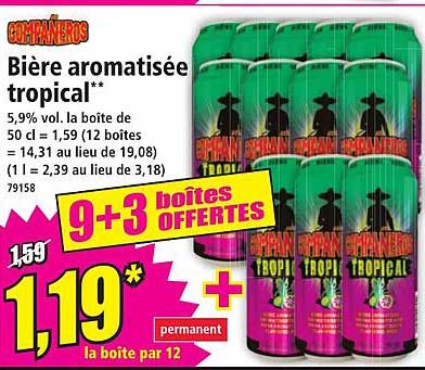 Bière aromatisée tropicale
