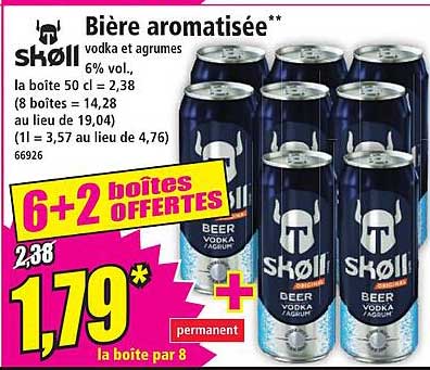 Bière aromatisée** vodka et agrumes