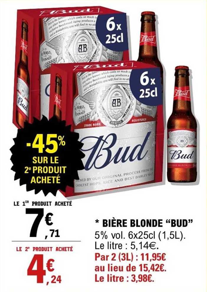 BIÈRE BLONDE "BUD"
