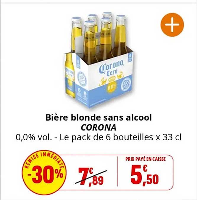 Bière blonde sans alcool CORONA