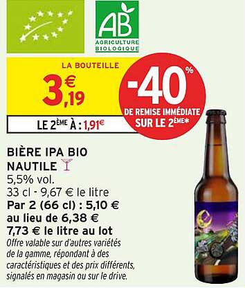 BIÈRE IPA BIO NAUTILE