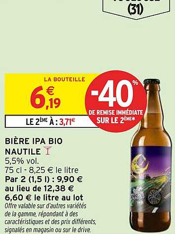 BIÈRE IPA BIO NAUTILE