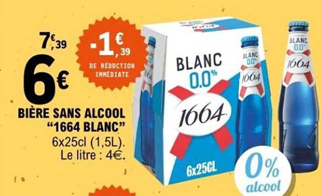 BIÈRE SANS ALCOOL "1664 BLANC"