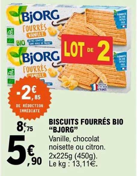 BISCUITS FOURRÉS BIO “BJORG”
