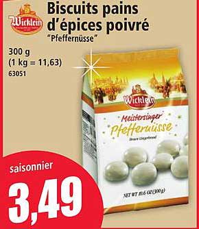 Biscuits pains d'épices poivré