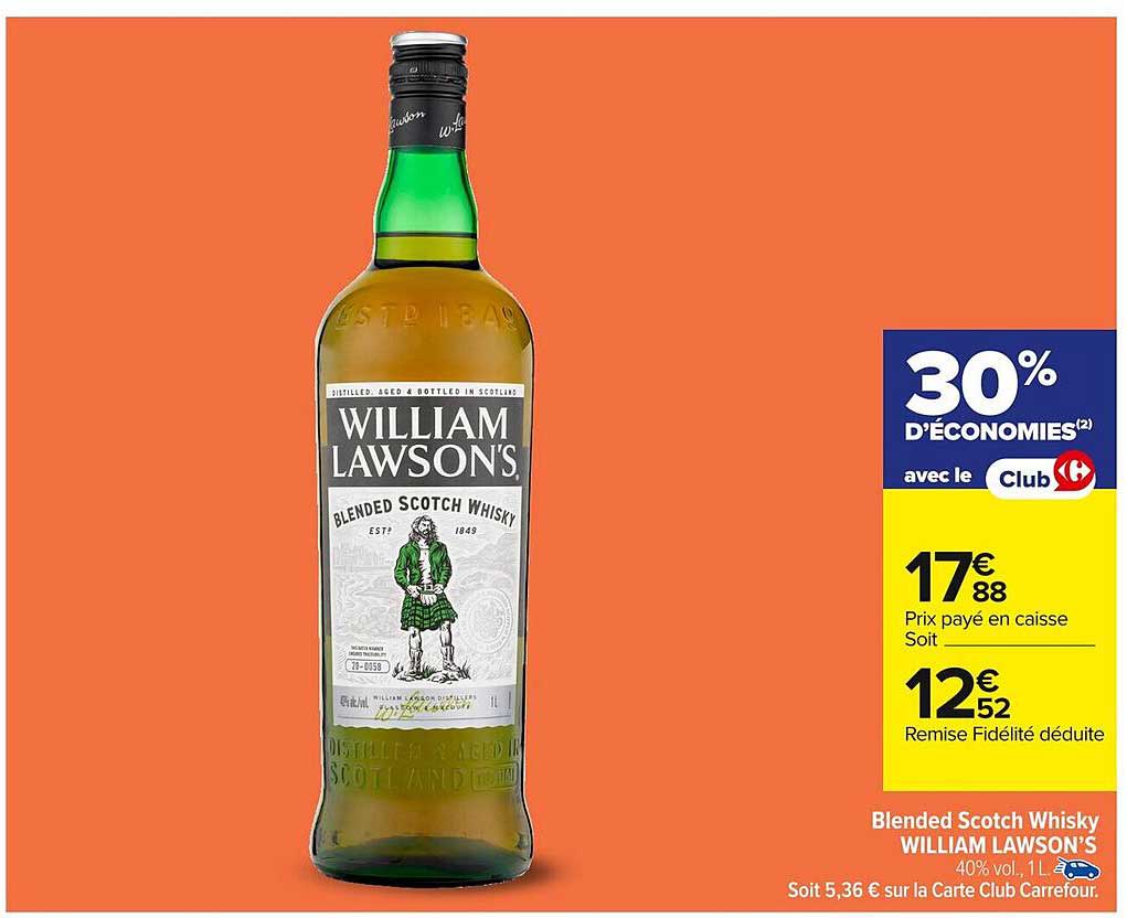 Blended Scotch Whisky WILLIAM LAWSON'S 1L