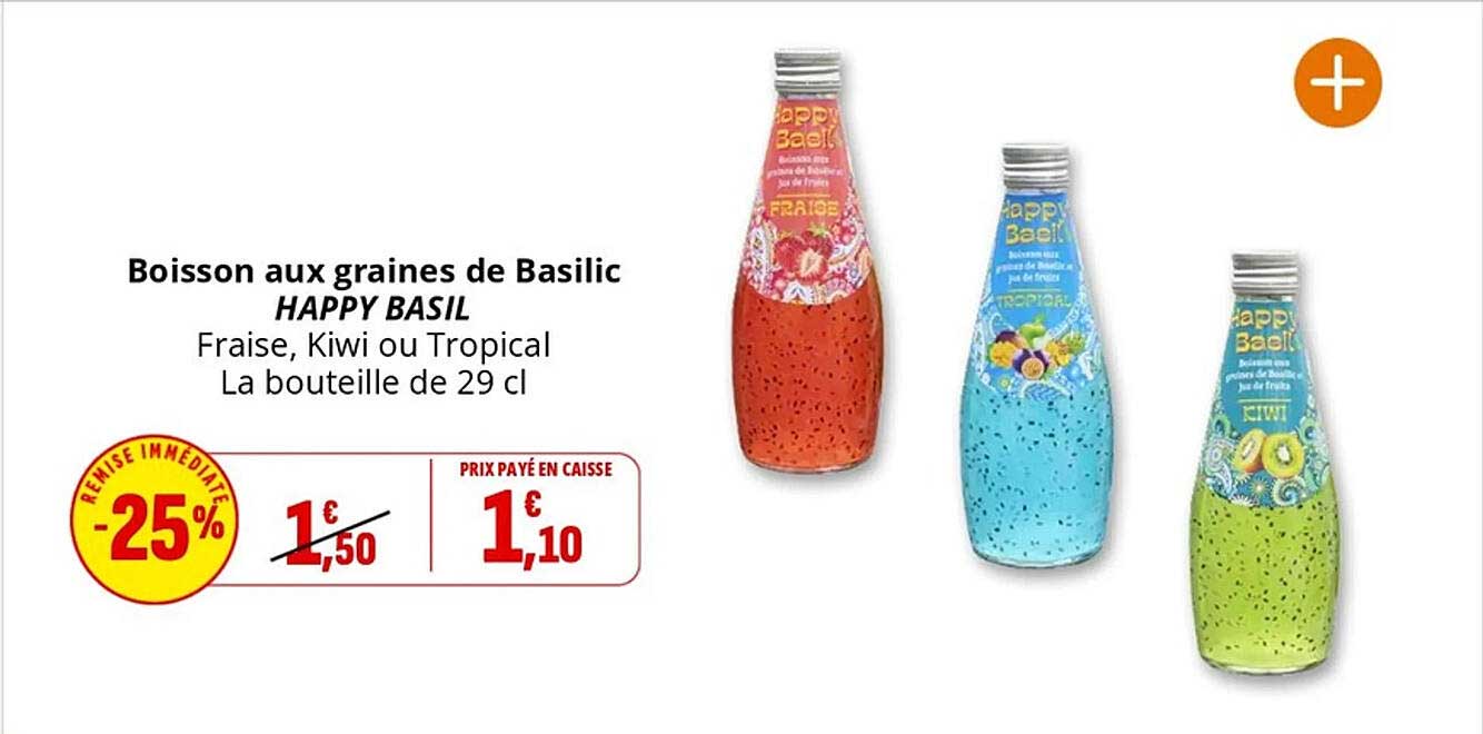 Boisson aux graines de Basilic HAPPY BASIL