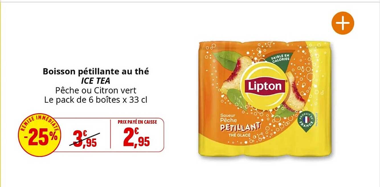 Boisson pétillante au thé ICE TEA