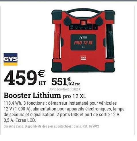 Booster Lithium pro 12 XL