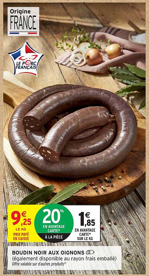 Boudin noir aux oignons