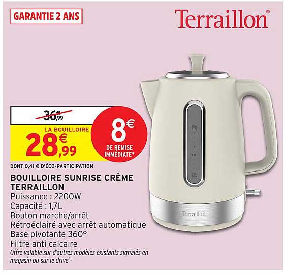 BOUILLOIRE SUNRISE CRÈME TERRAILLON