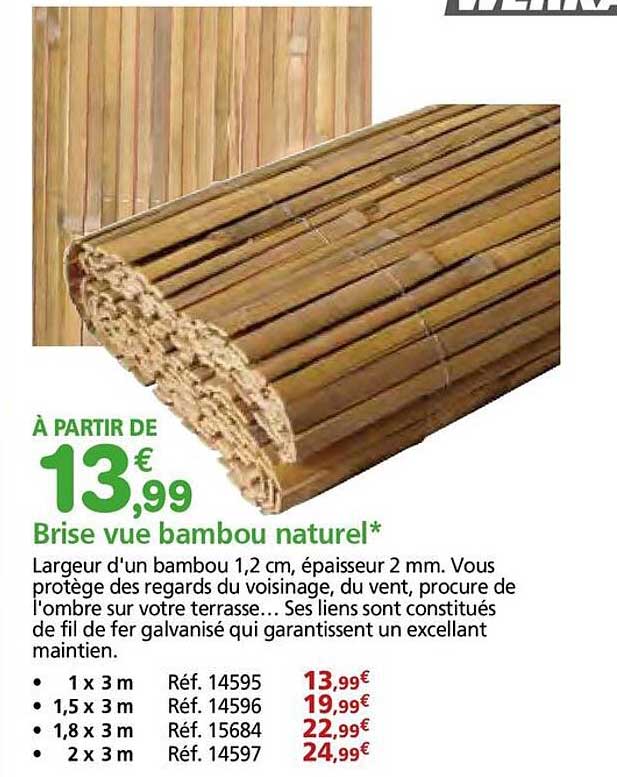 Brise vue bambou naturel