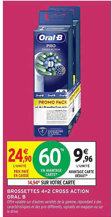 BROSSETTES 4+2 CROSS ACTION ORAL B