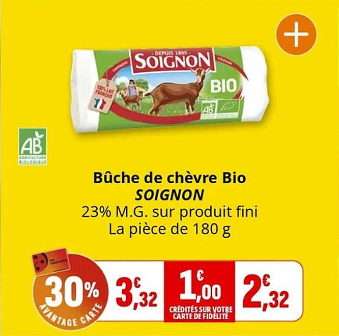 Bûche de chèvre Bio SOIGNON